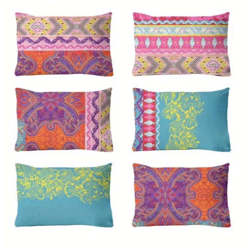 Set of Two (2) Bohemian Bed Pillowcases (Random)